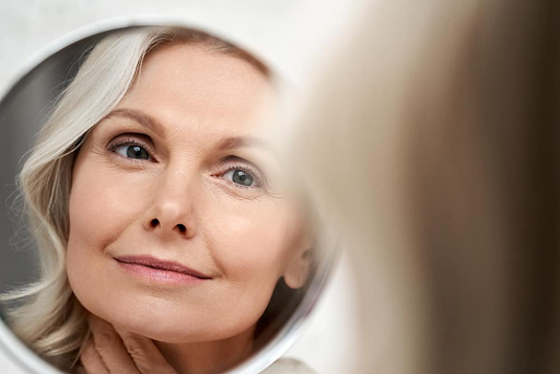 Why is surgical facelift indicated on severely aging faces?